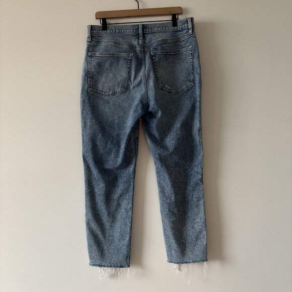 J Crew Vintage Classic Women’s Denim Jeans Sz 32 Raw Hem High Rise Casual Preppy - Picture 6 of 13